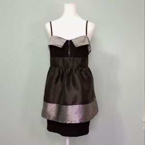 Y2K unique black and white mini dress